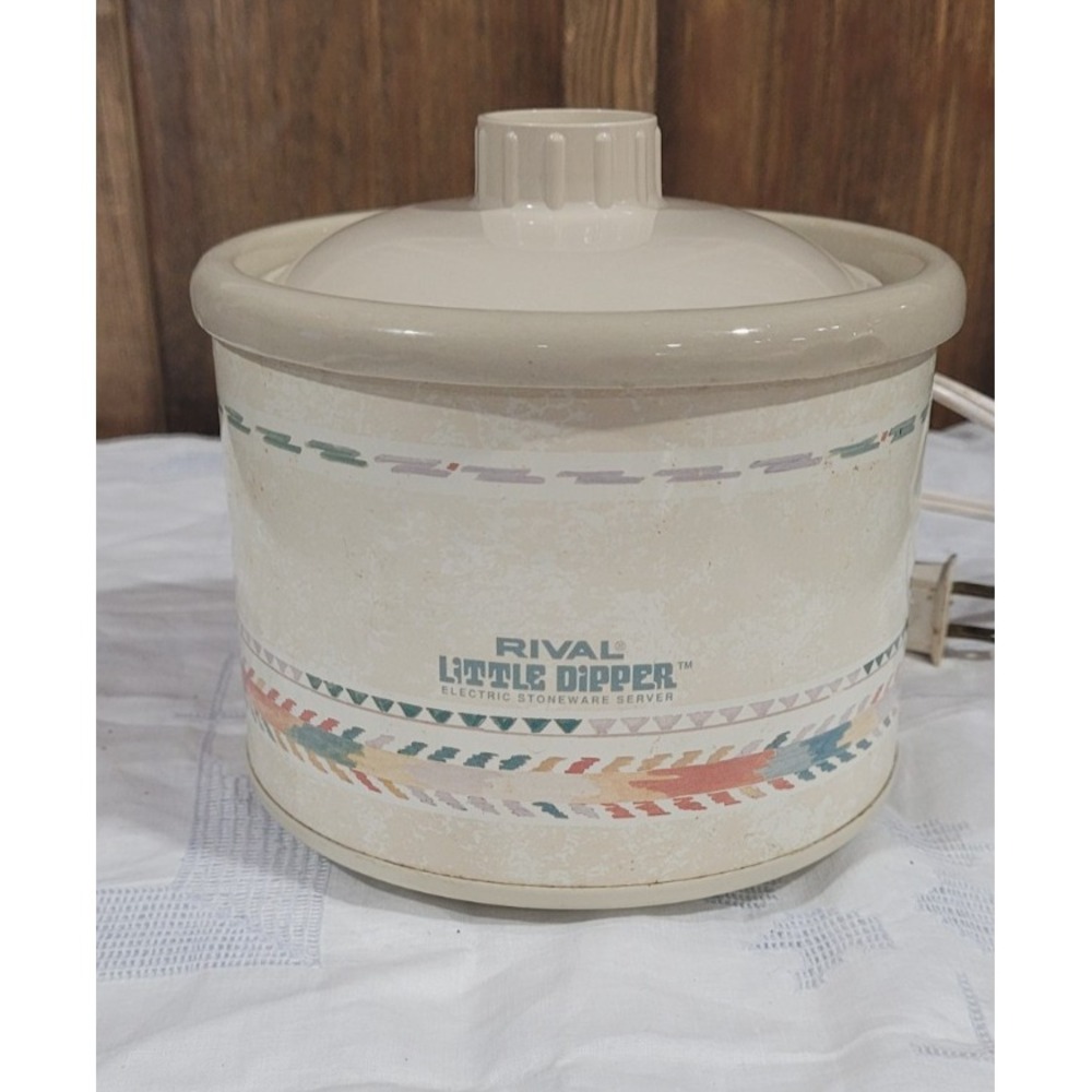 VTG 1988 RIVAL Little Dipper Crock Pot Slow Cooker Server Fondue Warmer Tested